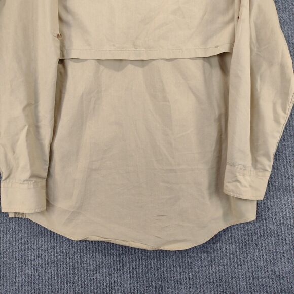Rivers End DOW Agroscience Button Down Long Sleeve Shirt SZ XL Tan Pockets - Picture 13 of 14